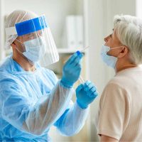 Covid-19-Lab-Testing Covid testing on a patient